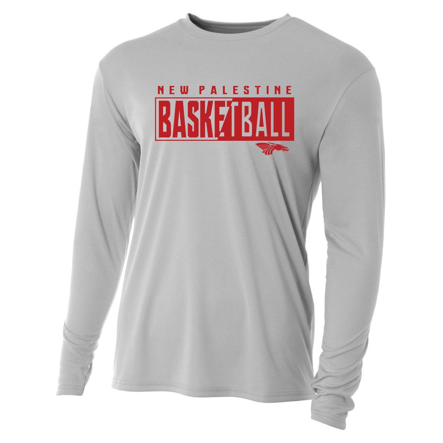 Mens L/S T-Shirt - NP Bball Half-n-Half