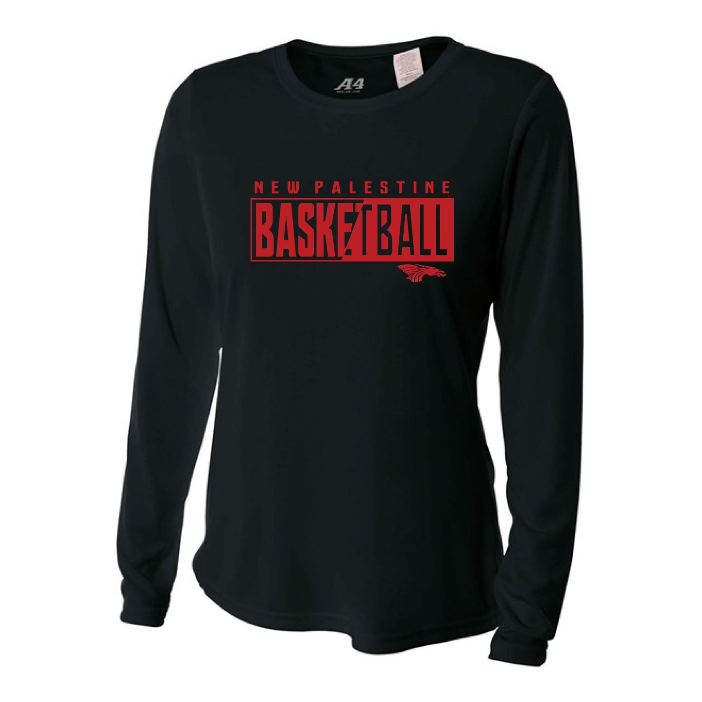 Womens L/S T-Shirt - Dragons Bball Half-n-Half