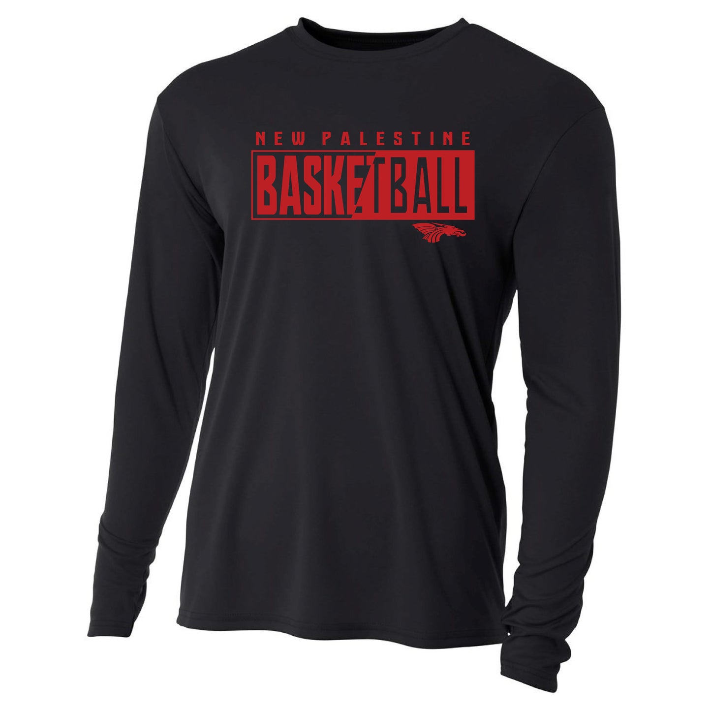 Mens L/S T-Shirt - NP Bball Half-n-Half