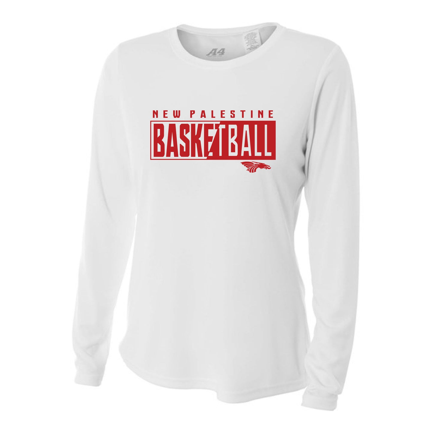 Womens L/S T-Shirt - Dragons Bball Half-n-Half