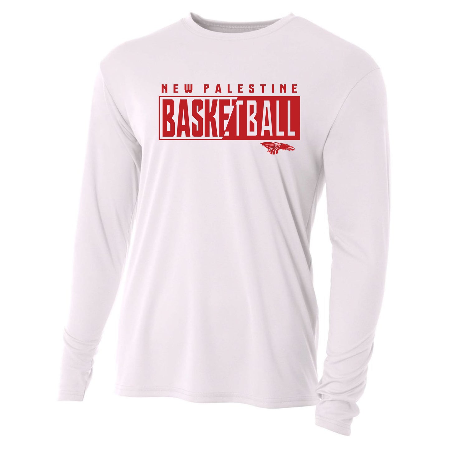 Mens L/S T-Shirt - NP Bball Half-n-Half