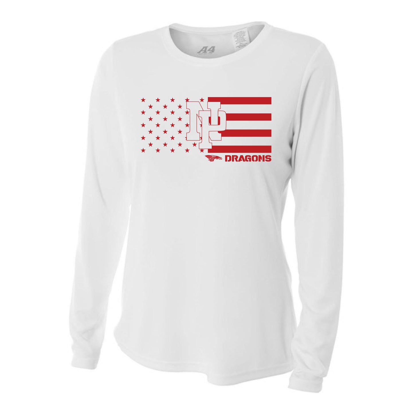 Womens L/S T-Shirt - NP Stars-N-Stripes