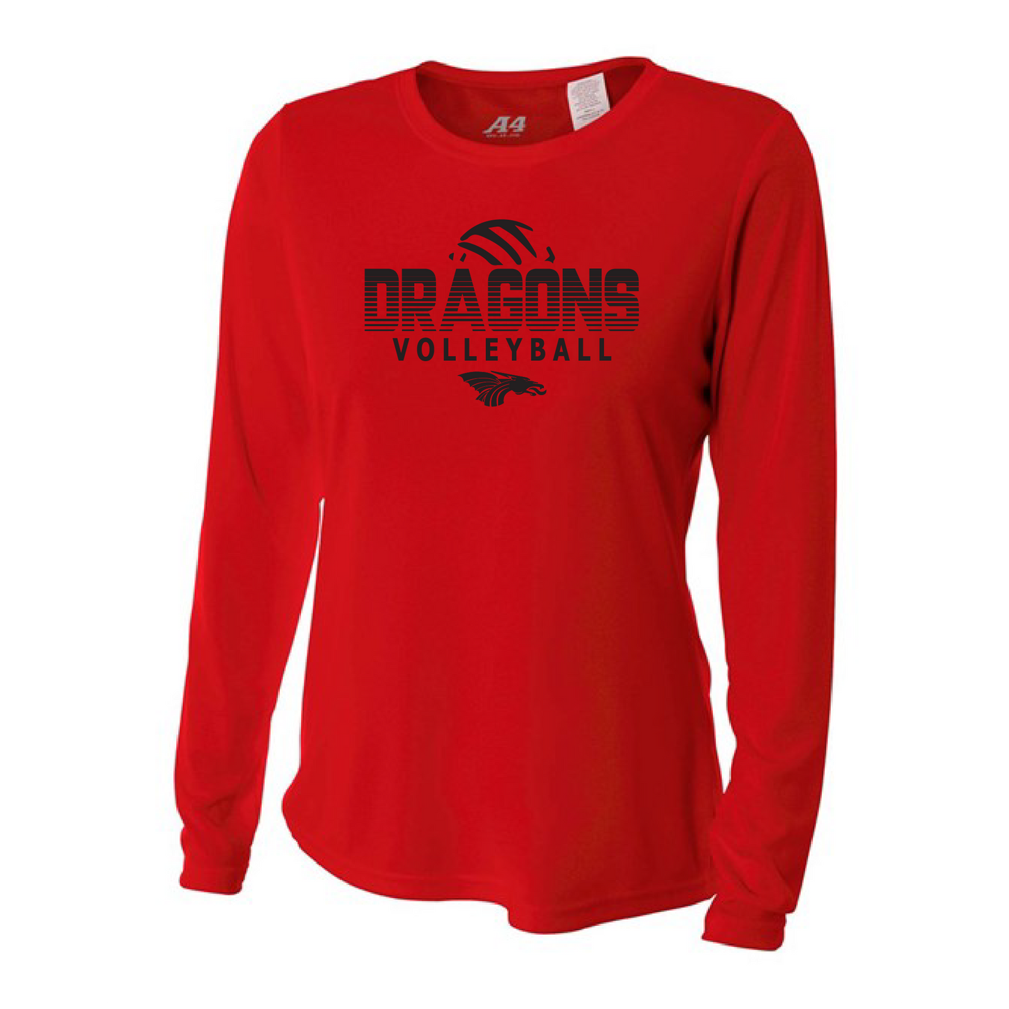 Womens L/S T-Shirt - Dragons Volleyball