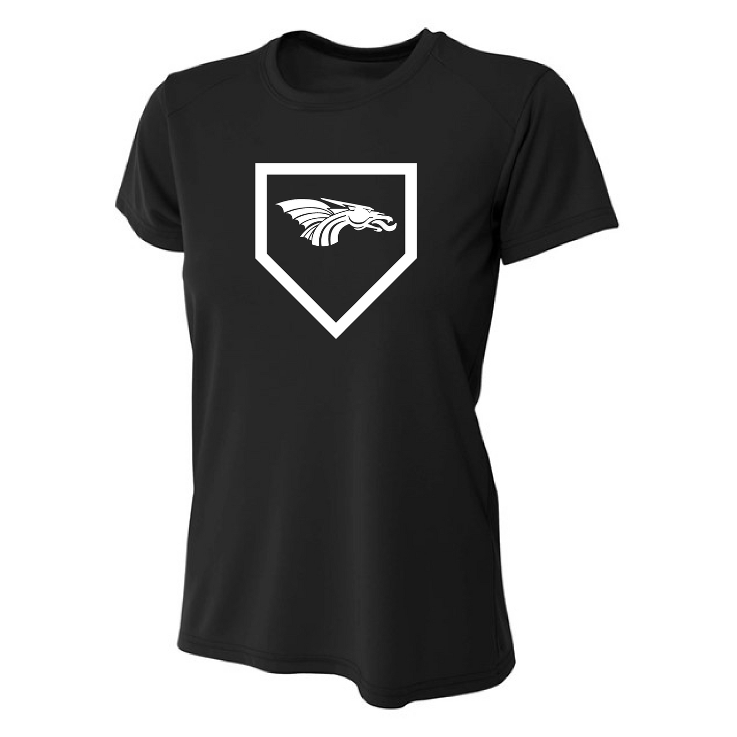 Womens S/S T-Shirt - Dragons Baseball Home Plate