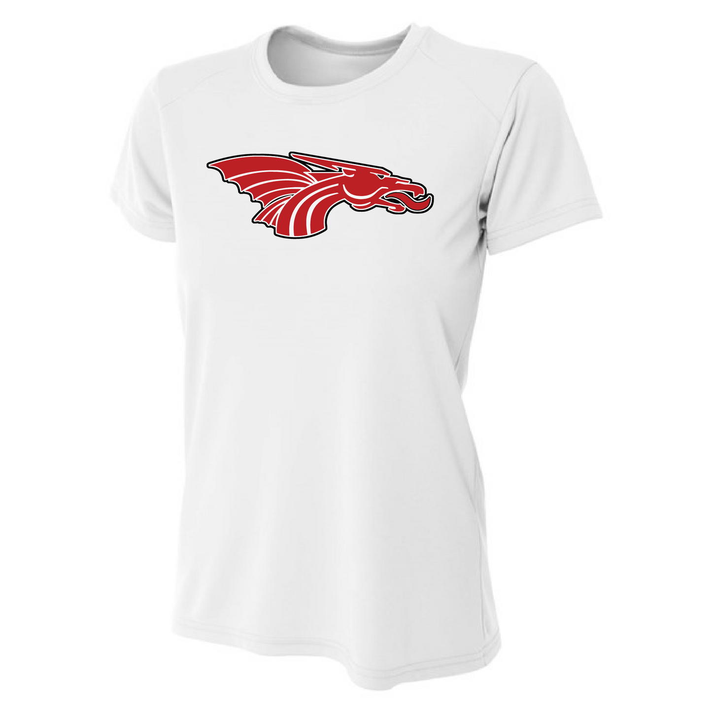 Womens S/S T-Shirt - Red Dragon Head Logo