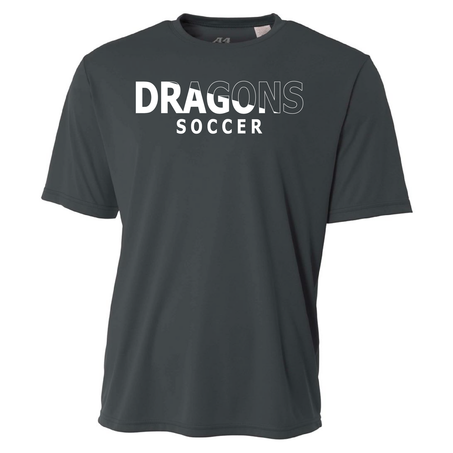 Mens S/S T-Shirt - Dragons Soccer Slashed White