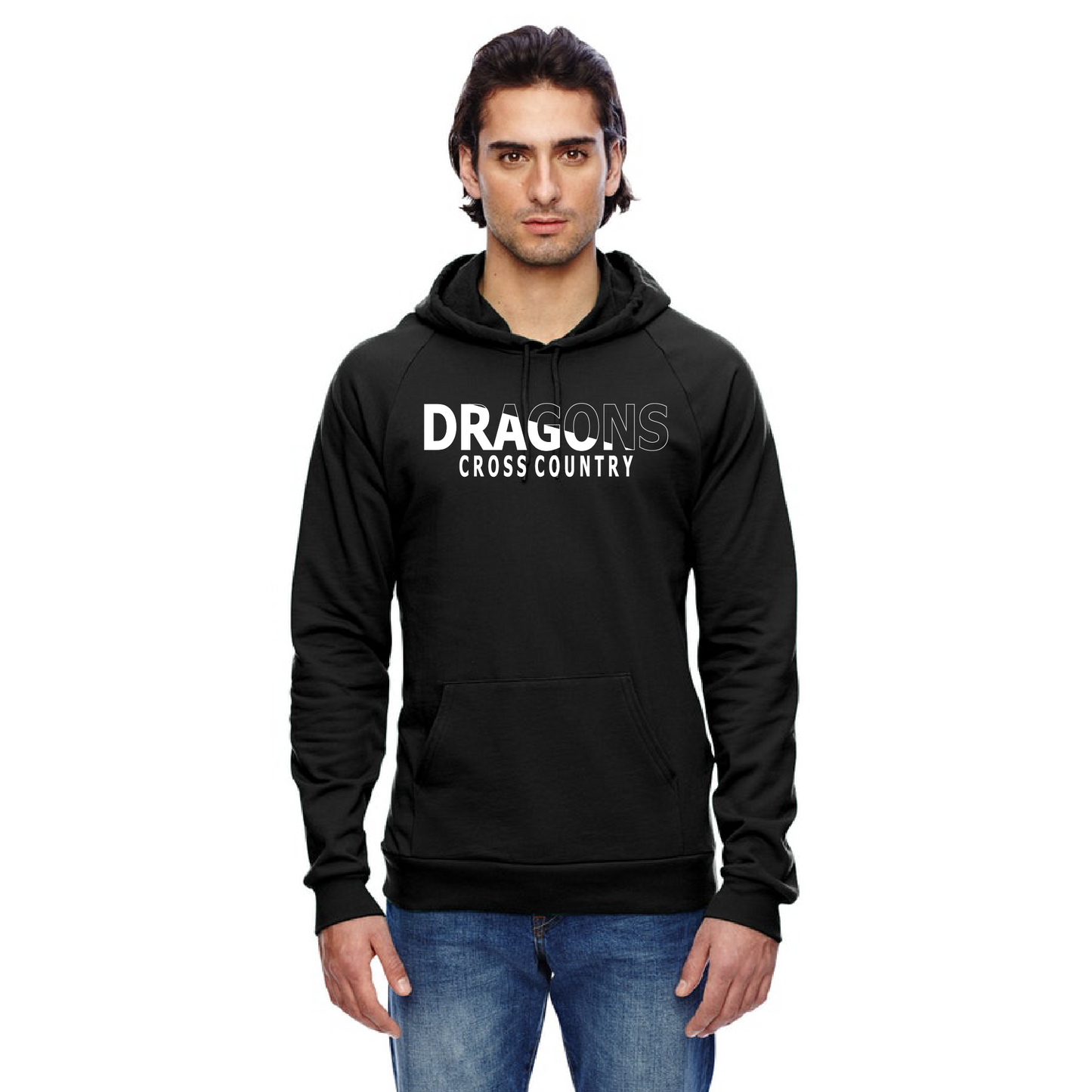 Unisex Hoodie - Dragons Cross Country Slashed White