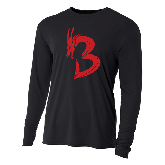 Mens Long Sleeve T-Shirt - NP Bands "B" Dragon (red)