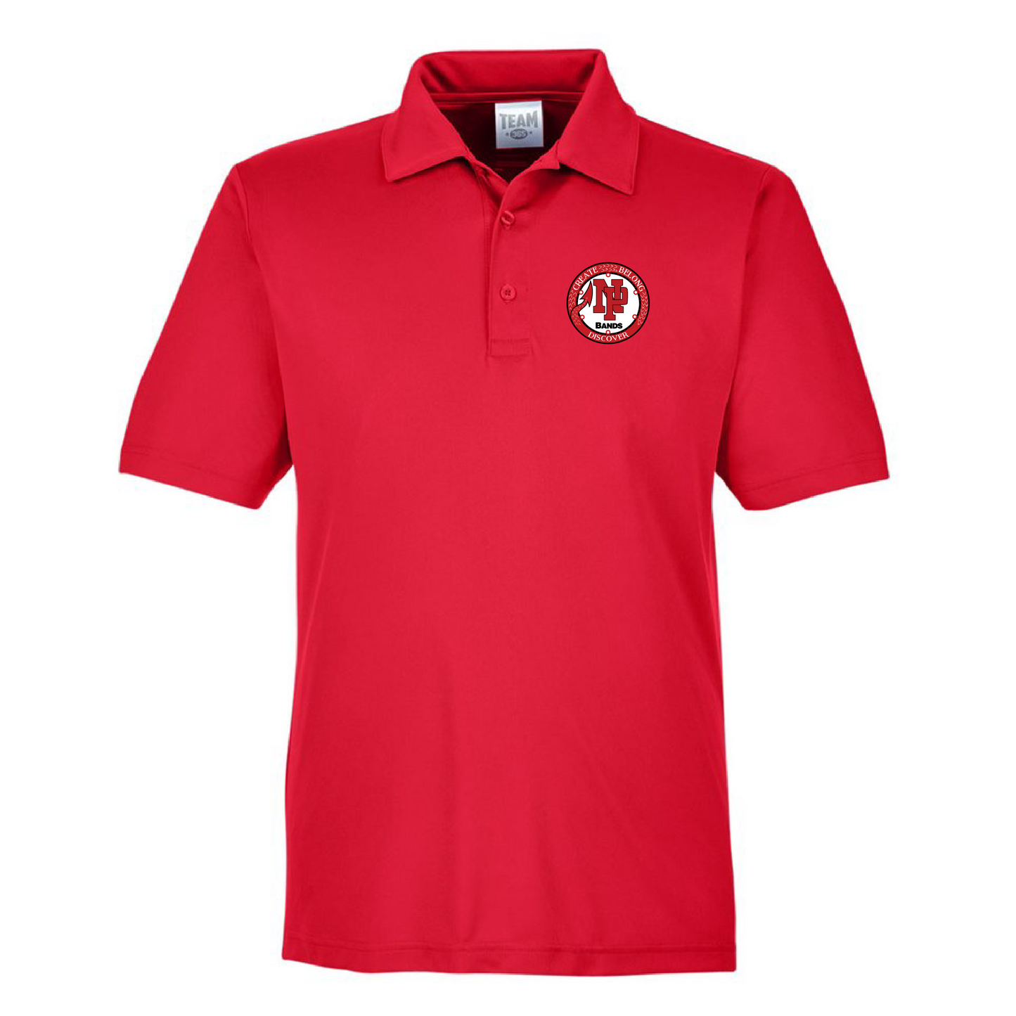 Mens Performance Polo - NP Bands Circle Logo (Bands)