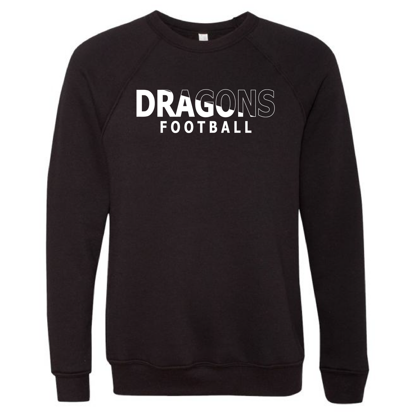Unisex Sweatshirt - Dragons Football Slashed White