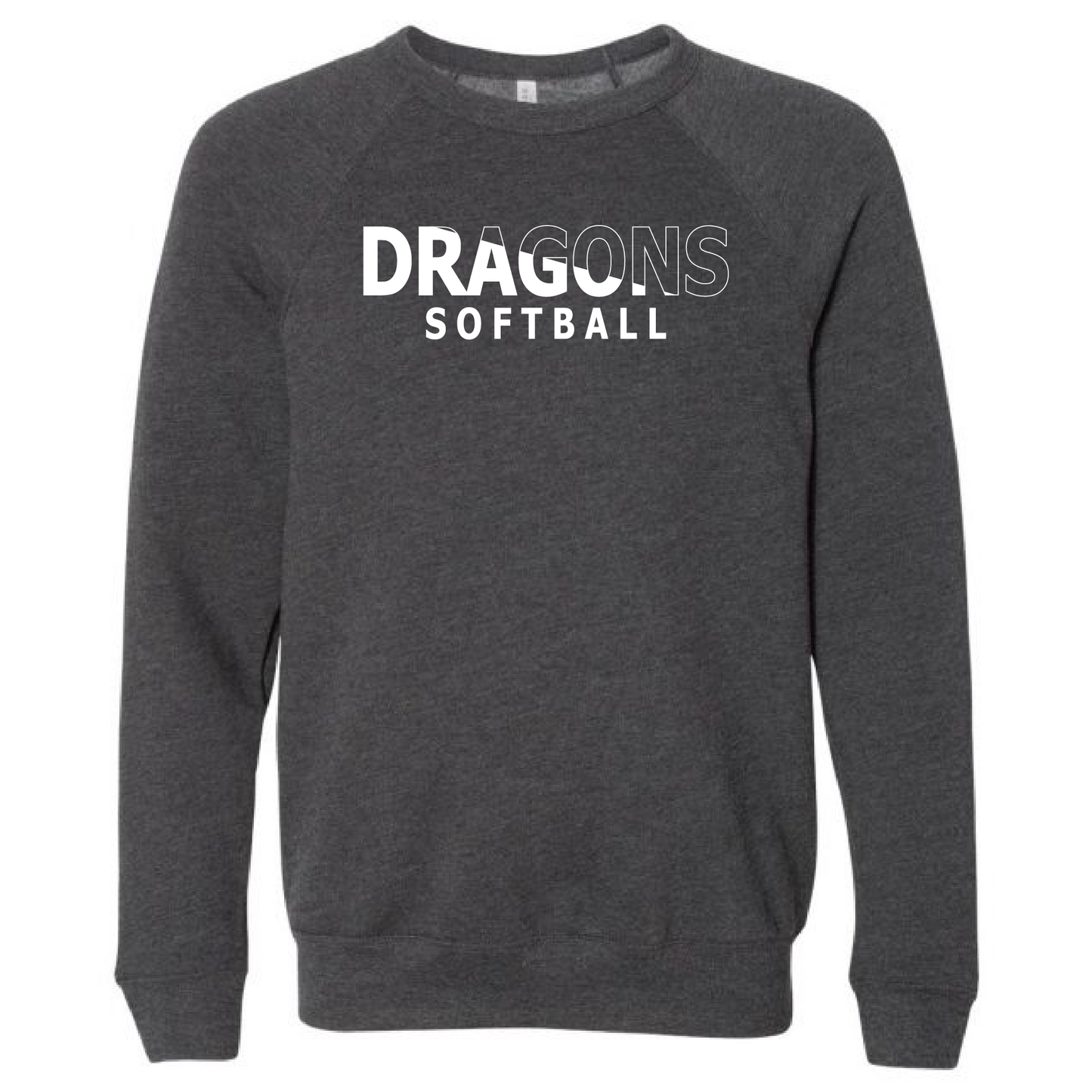 Unisex Sweatshirt - Dragons Softball Slashed White