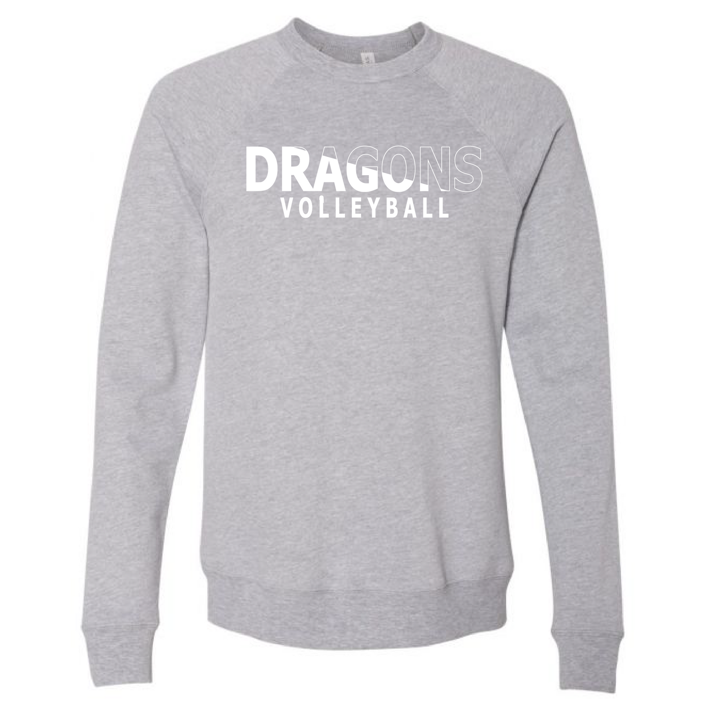 Unisex Sweatshirt - Dragons Volleyball Slashed White