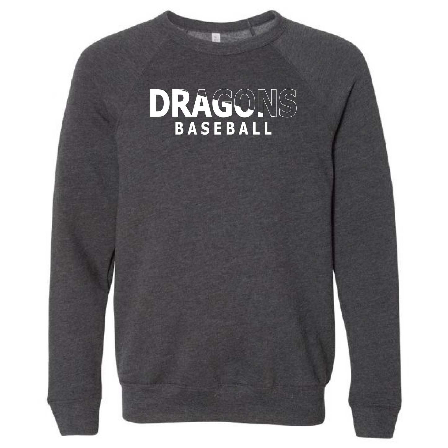 Unisex Sweatshirt - Dragons Baseball Slashed White