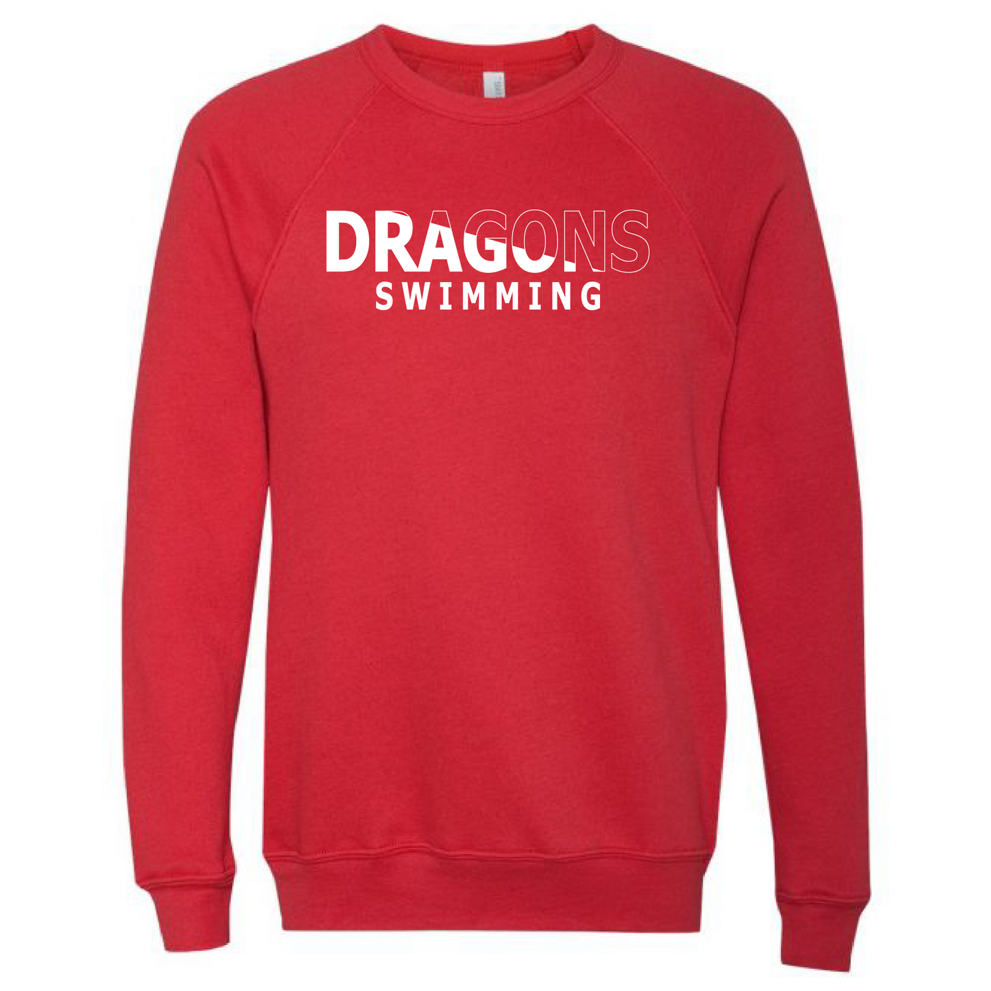 Unisex Sweatshirt - Dragons Swimming Slashed White