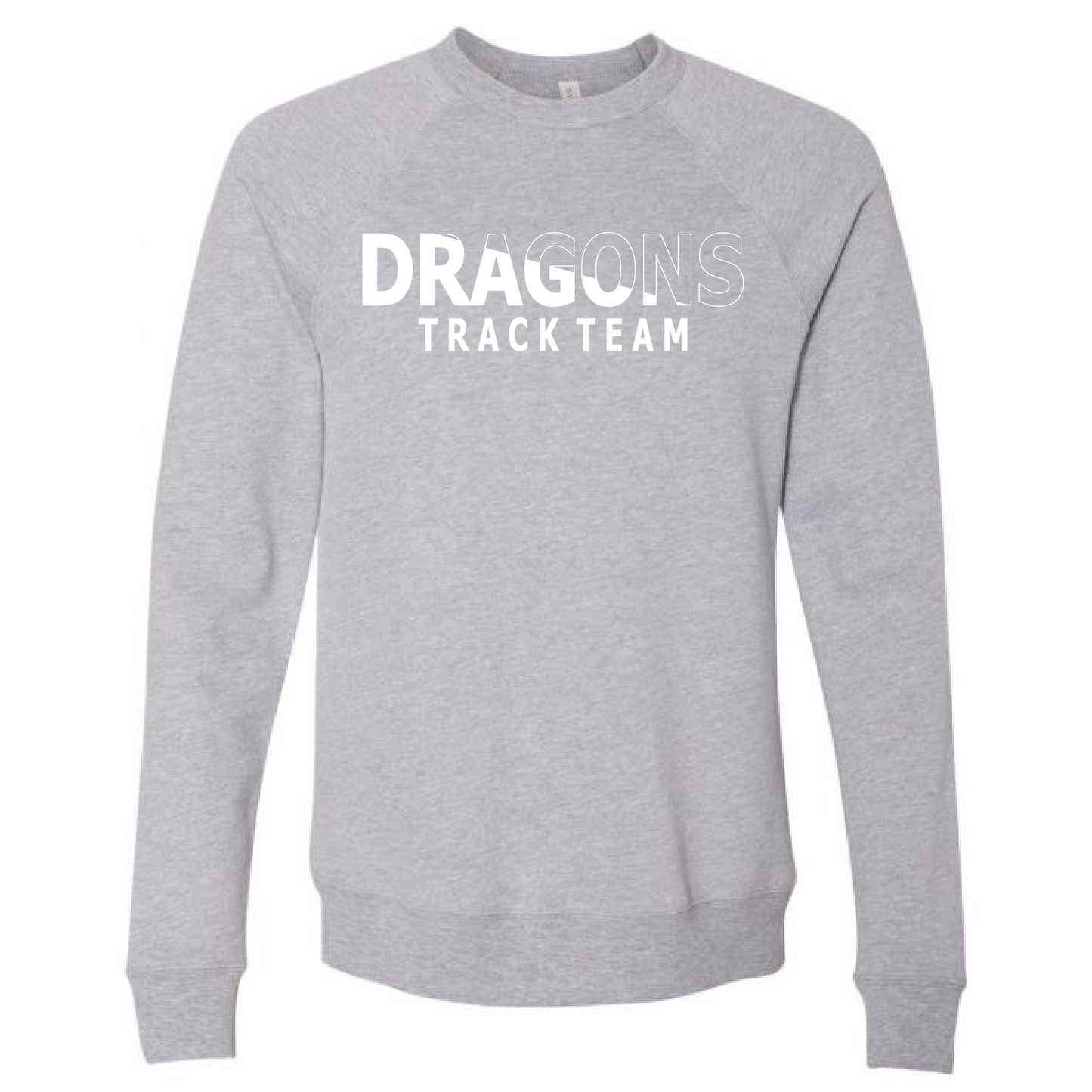 Unisex Sweatshirt - Dragons Track Team Slashed White