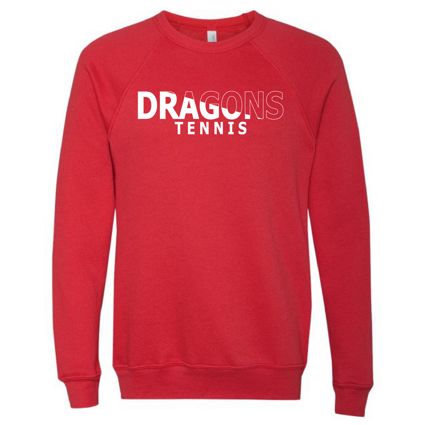 Unisex Sweatshirt - Dragons Tennis Slashed White