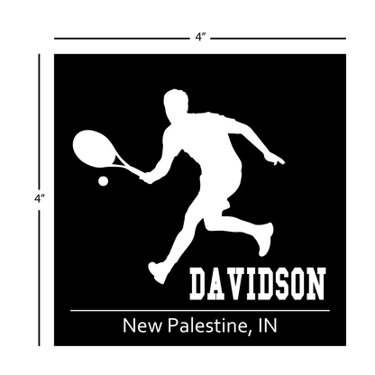 Tennis Window Decal - Personalized