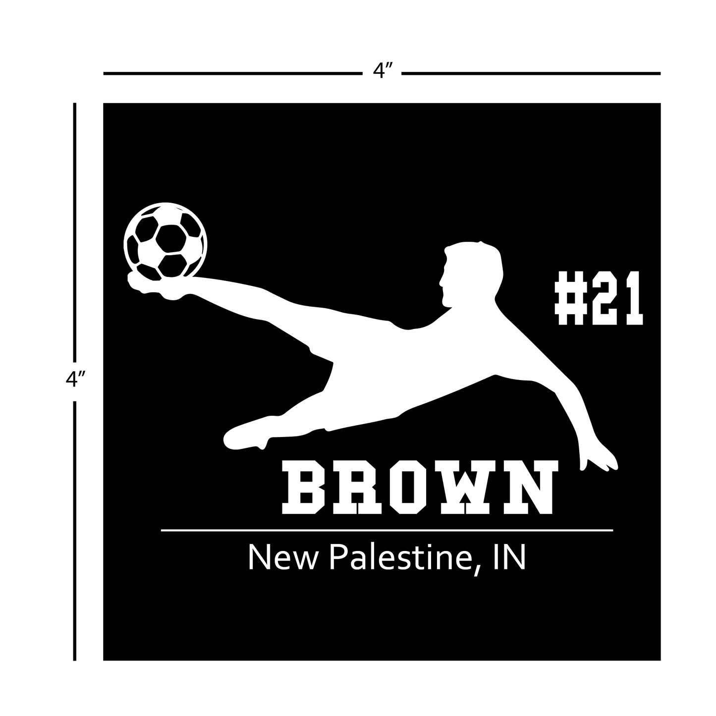 Soccer Window Decal - Personalized