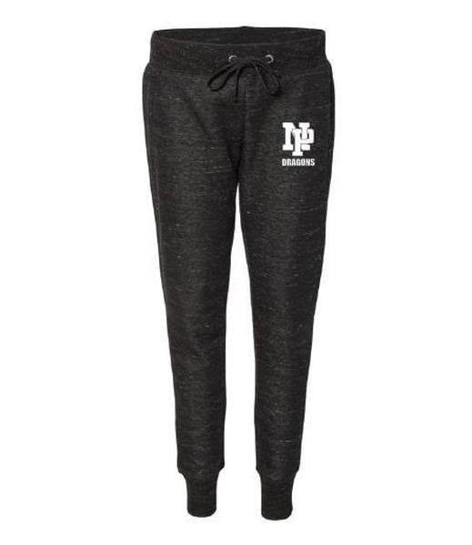 Women's Jogger Pants - White NP Dragons, Stacked
