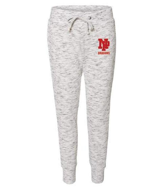 Women's Jogger Pants - Red NP Dragons, Stacked