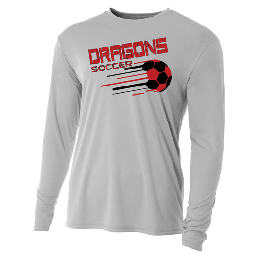 Mens L/S T-Shirt - Dragons Soccer Slanted