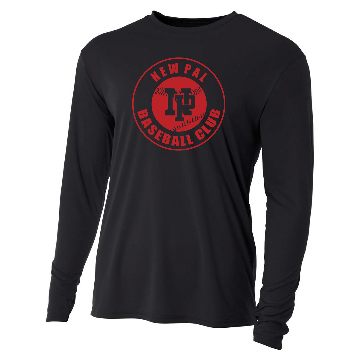 Mens/Youth Long Sleeve T-Shirt - NP Baseball Club (red logo)