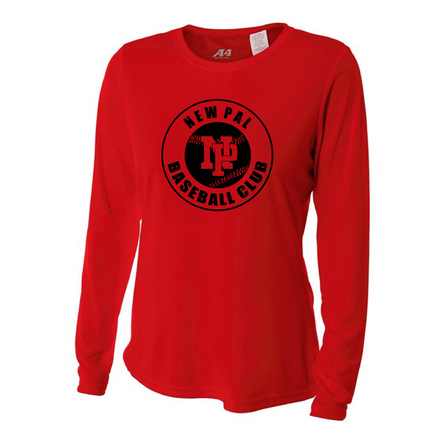 Womens Long Sleeve T-Shirt - NP Baseball Club (black logo)