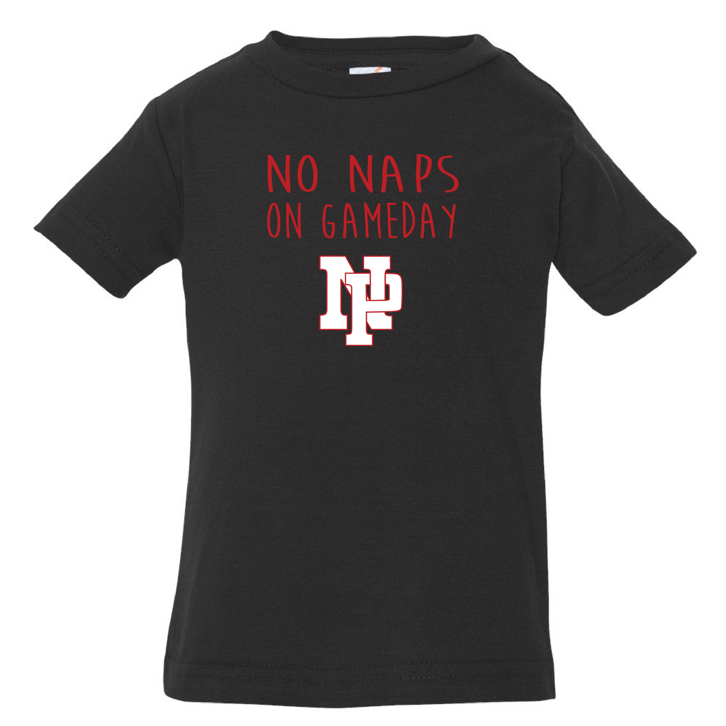Infant Short Sleeve T-Shirt - No Naps On Game Day (red)