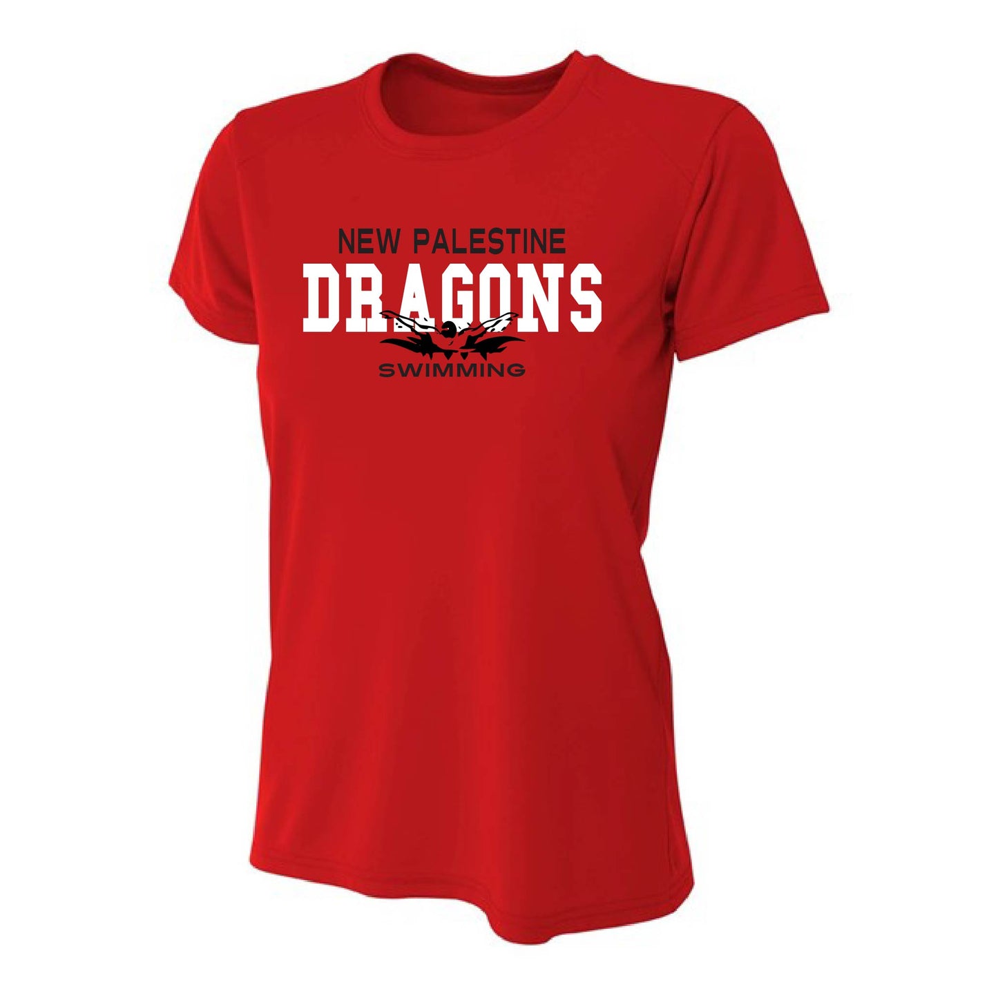 Womens S/S T-Shirt - Dragons Swimming