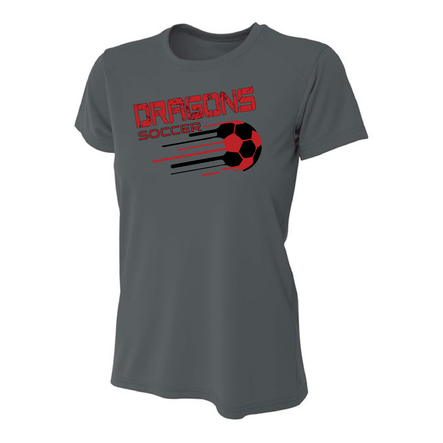 Womens S/S T-Shirt - Dragon Soccer Slanted