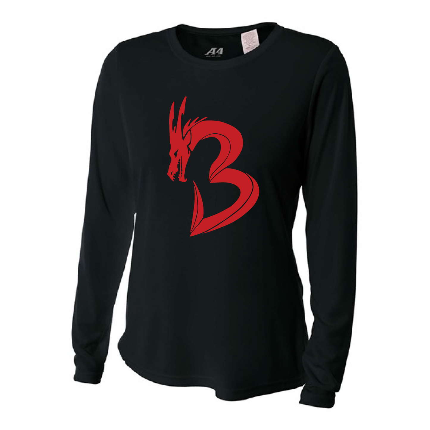 Womens L/S T-Shirt - NP Bands "B" Dragon (red)