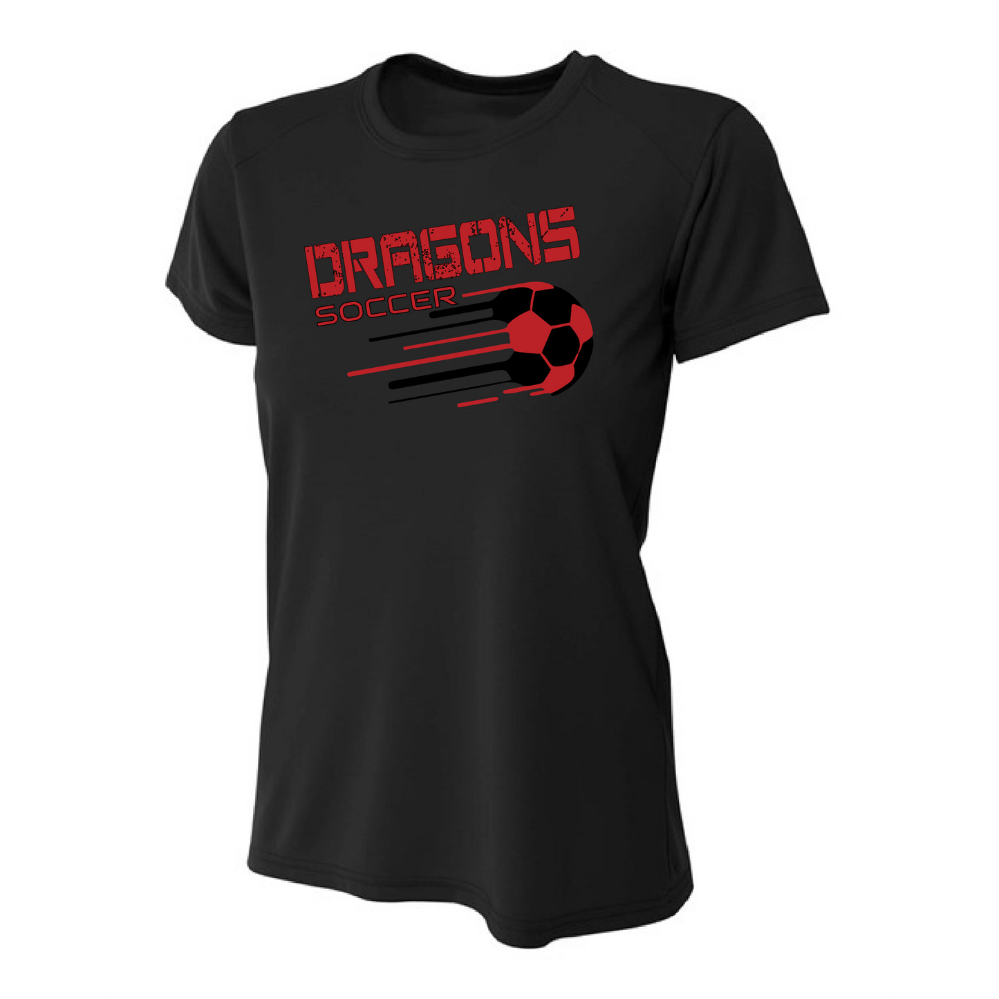 Womens S/S T-Shirt - Dragon Soccer Slanted