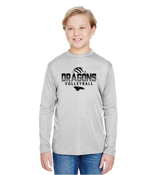 Youth Long Sleeve T-Shirt - Dragons Volleyball