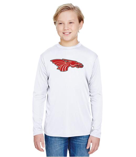 Youth Long Sleeve T-Shirt - Red Dragon Head Logo