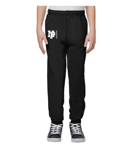 Youth Unisex Joggers - White NP Dragons Side By Side