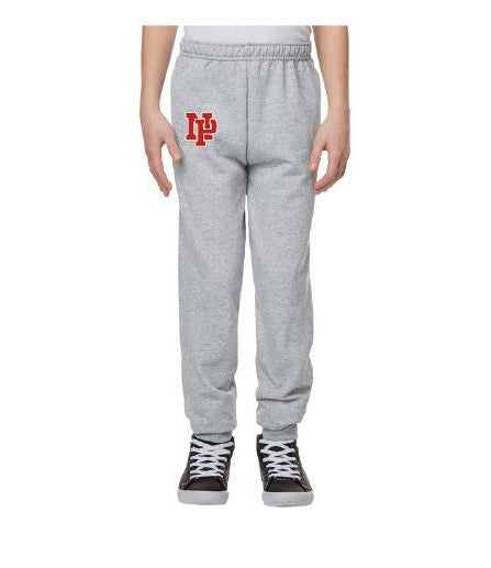 Youth Unisex Joggers - Red NP Logo, White Outline