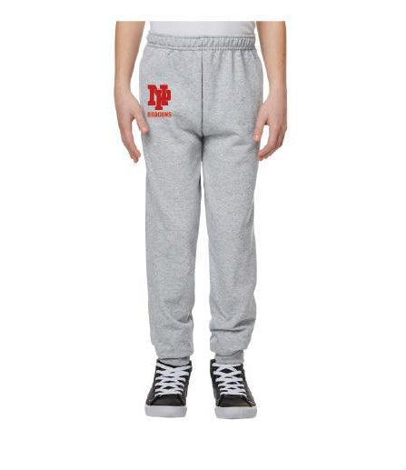 Youth Unisex Joggers - Red NP Dragons Stacked